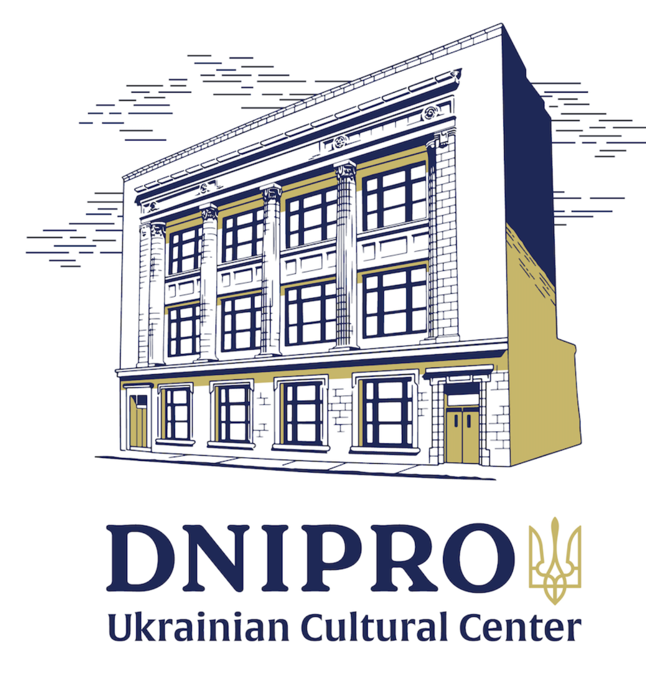 Dnipro Ukrainian Cultural Center logo design created by Otherwisz Creative located in Buffalo, NY.